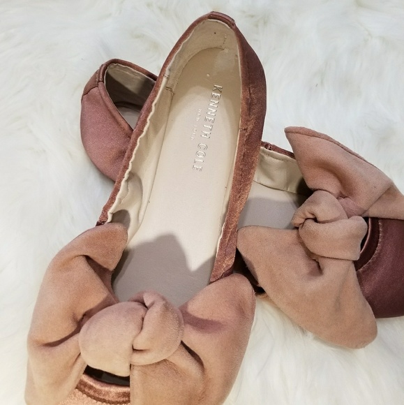 NWOB Kenneth Cole Pauline Satin Rose Ballet Flats - Picture 6 of 8